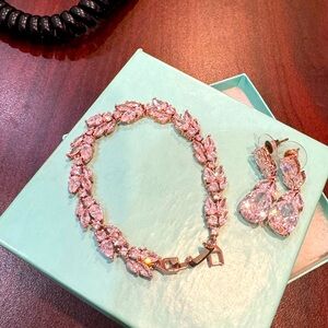 Wedding bracelet and earrings